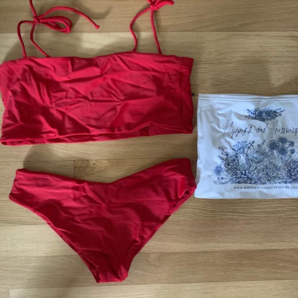 Fire engine red bikini set- Housewives and Hippies